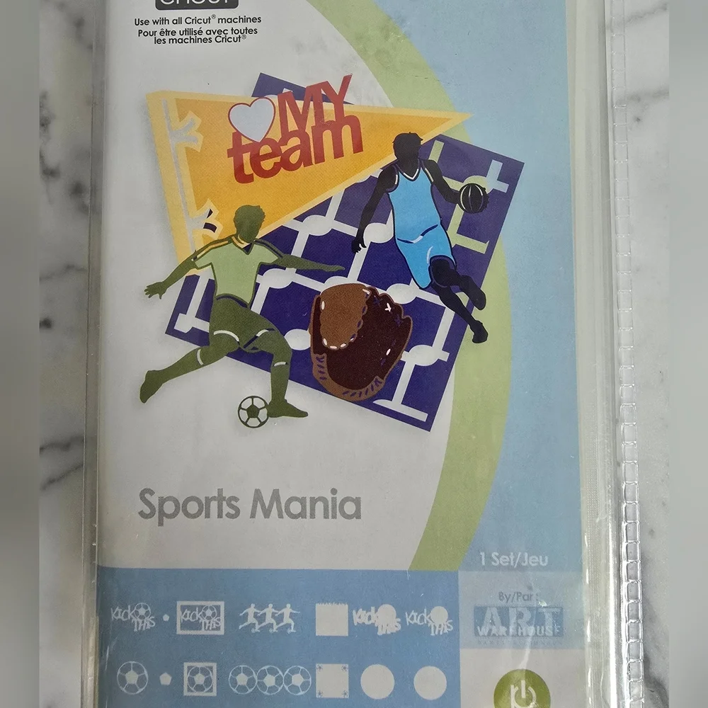 CRICUT‎ Provo Craft SPORTS MANIA Shapes Cartridge New in Sealed Package